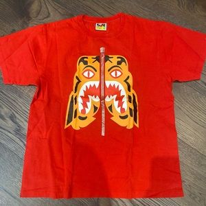 BAPE tiger shark funthera militia tee